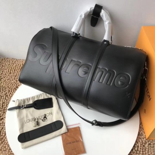 Cinturino Louis Vuitton originale in pelle Epi SUPREME Keepall 45CM M53419 nero