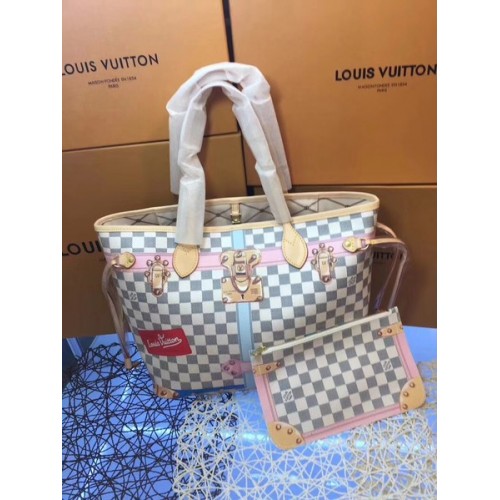 Louis Vuitton Damier Azur Tela Neverfull M40156