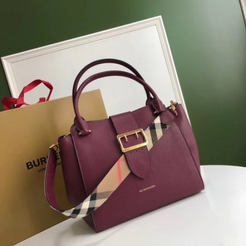BURBERRY Borsa tote Banner media 0221 Burgendy