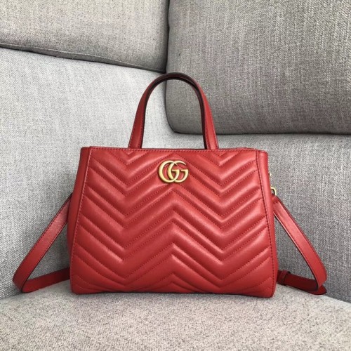 Borsa a mano piccola Gucci GG Marmont 448054 rossa