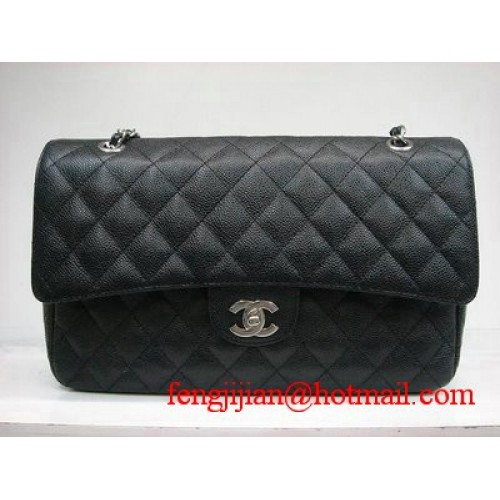 Chanel Marble 2.55 Borsa a doppia patta 1113 nera