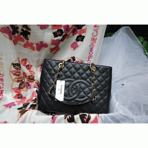 Borsa Chanel 2011 GST in pelle di caviale 36092 nera