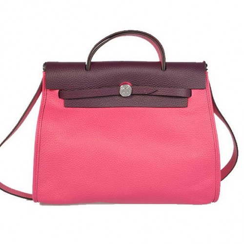2012 New Hermes HerBag 31CM Togo Borsa in pelle H9051 Peach