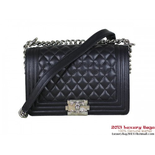 2013 Boy Chanel Flap Shoulder Bag Classic Cannage Patterns A67025 Nero