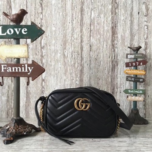Borsa mini Gucci GG Marmont Matelasse 448065 nera