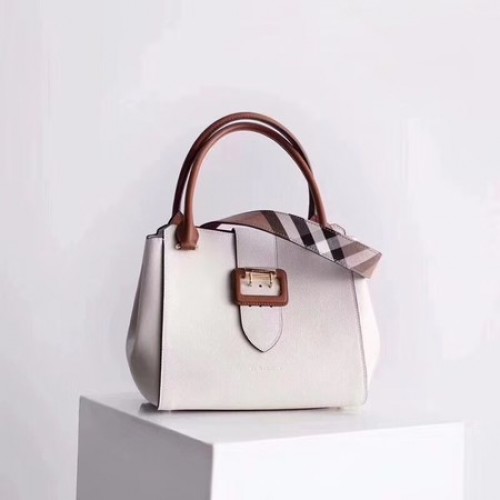 BURBERRY Borsa tote Banner media 0221 bianca