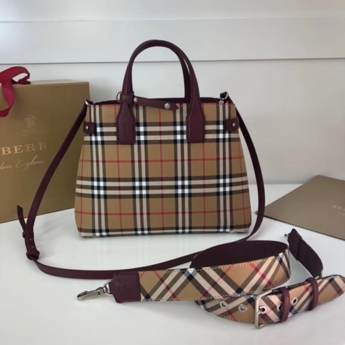 BURBERRY Borsa tote Banner media 3835 Bordeaux
