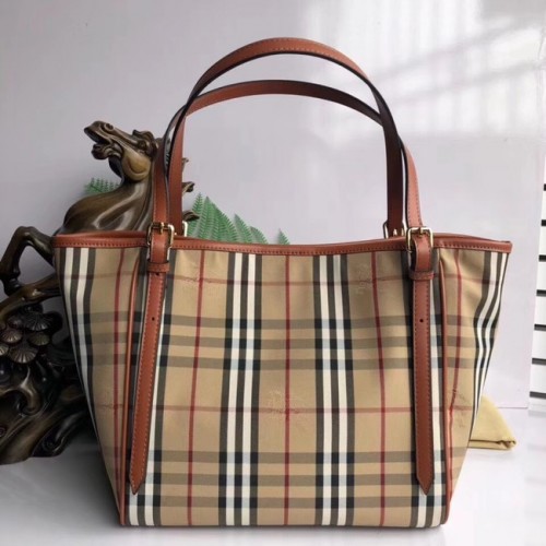 BURBERRY Borsa tote Banner media 5788 marrone
