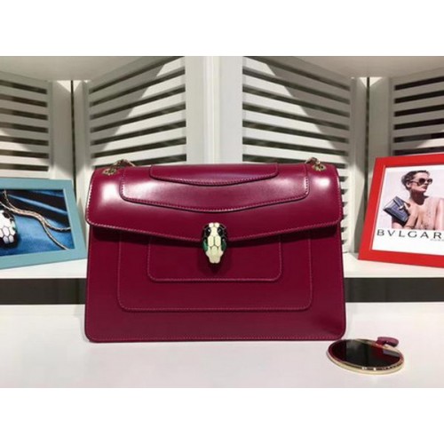 BVLGARI Borsa a Spalla Media Pelle di Vitello BG2281 Viola