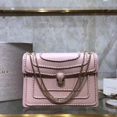 BVLGARI Borsa a spalla media in pelle di vitello BG22890 rosa