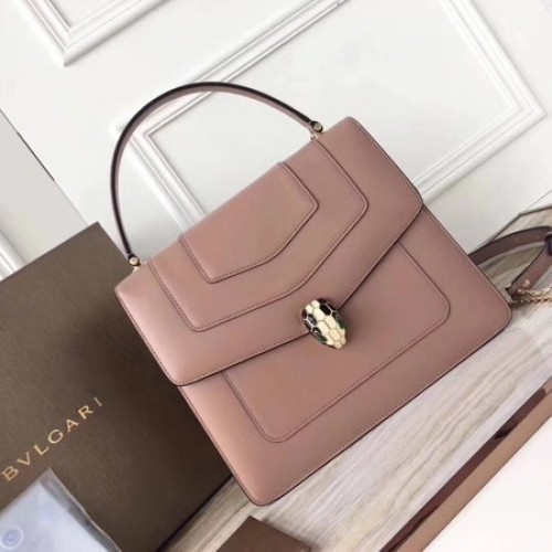 Borsa tote in pelle di vitello originale BVLGARI 3782 rosa