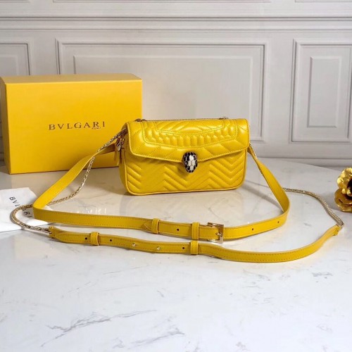 Marsupio BVLGARI Serpenti Forever Original in pelle di vitello 287852 Giallo