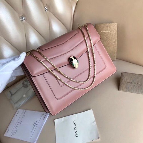 Borsa a tracolla BVLGARI Serpenti Forever in pelle 3788 rosa