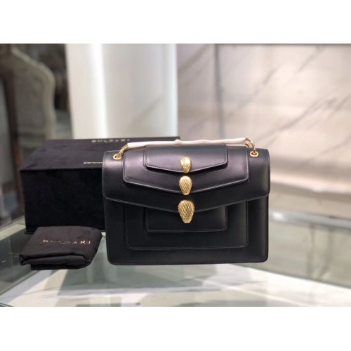 BVLGARI Borsa a tracolla Serpenti Forever in pelle B288620 nera