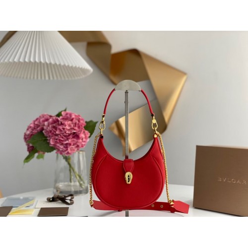 BVLGARI Borsa a Spalla Pelle di Vitello B281632 ROSSO
