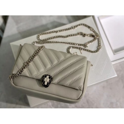 BVLGARI Borsa a Spalla Pelle di Vitello B288760 crema