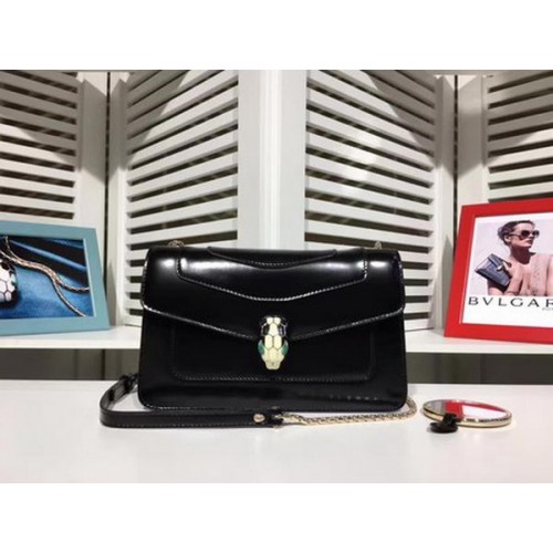 BVLGARI mini borsa a tracolla in pelle di vitello BG2282 nera