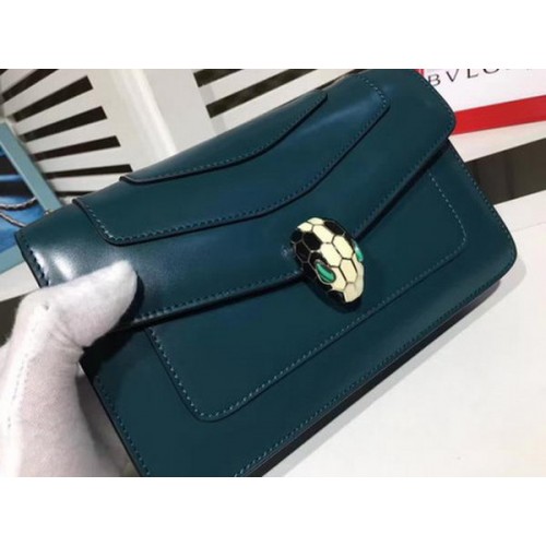 BVLGARI mini borsa a tracolla in pelle di vitello BG2282 blu