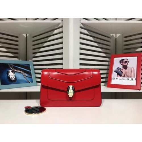 BVLGARI mini borsa a tracolla in pelle di vitello BG2282 rossa
