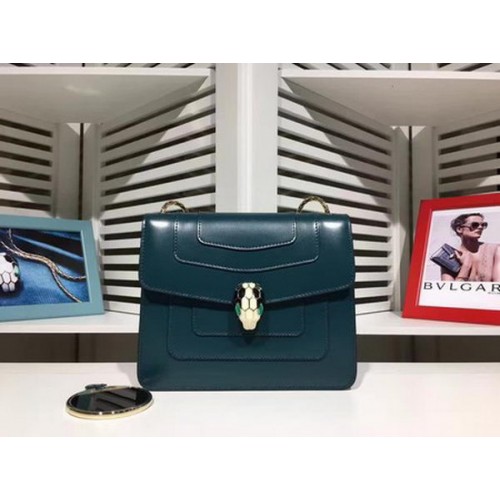 BVLGARI mini borsa a tracolla in pelle di vitello BG2283 blu