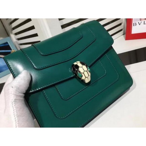 BVLGARI mini borsa a tracolla in pelle di vitello BG2283 verde