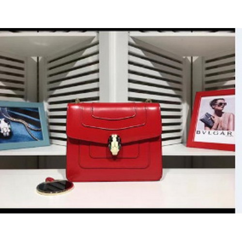 BVLGARI mini borsa a tracolla in pelle di vitello BG2283 rossa