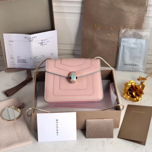 BVLGARI mini borsa a tracolla in pelle di vitello BG2283 rosa