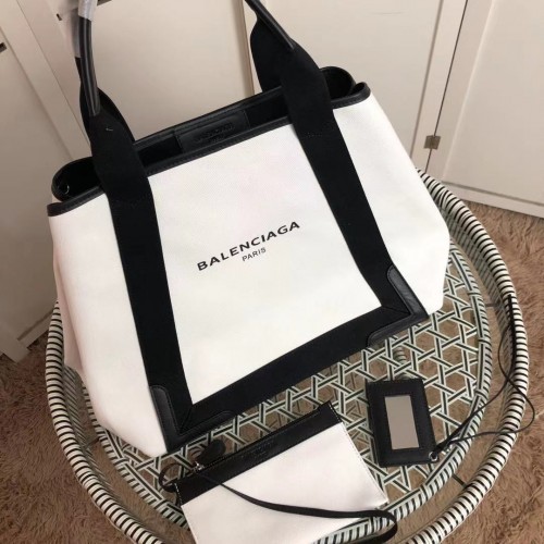 Borsa in tela Balenciaga B8989 bianca
