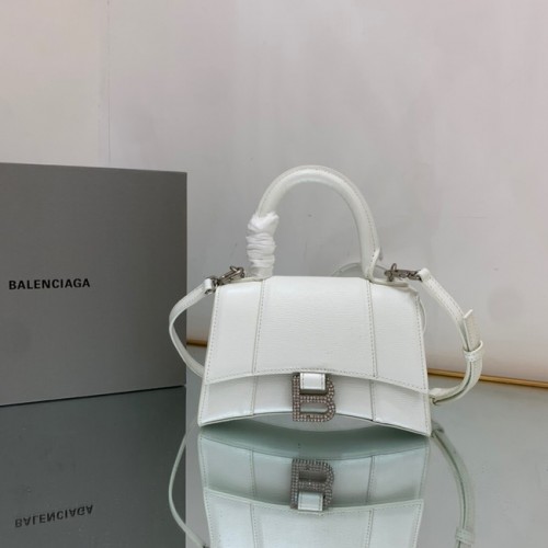 Balenciaga HOURGLASS BORSA PICCOLA CON MANICO 59353 BIANCO