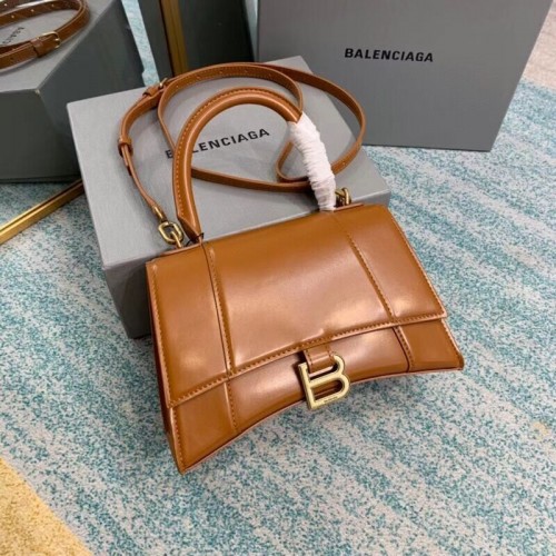 Balenciaga HOURGLASS BORSA PICCOLA CON MANICO B108895-1 marrone