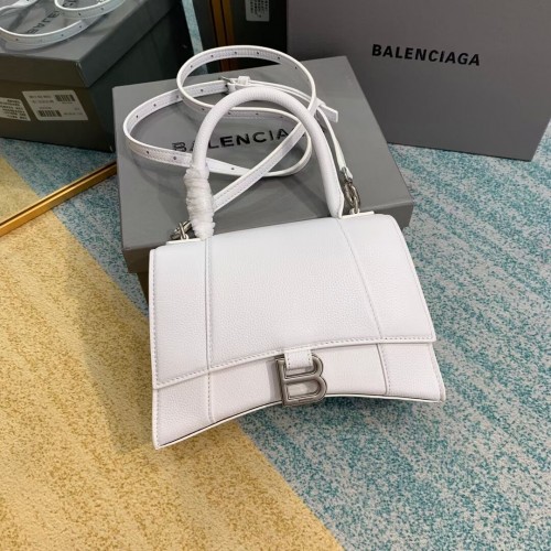 Balenciaga HOURGLASS BORSA PICCOLA CON MANICO B108895 bianco