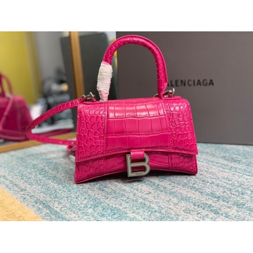 Balenciaga Hourglass XS Top Handle Bag 28331S rosa neon