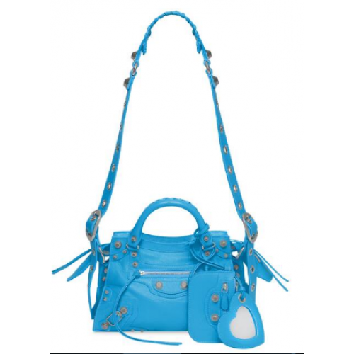 Balenciaga BORSA A MANO NEO CAGOLE XS 05812 blu