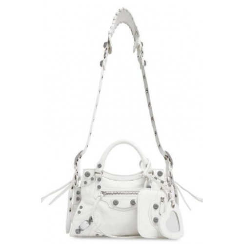 Balenciaga BORSA A MANO NEO CAGOLE XS 05812 bianca