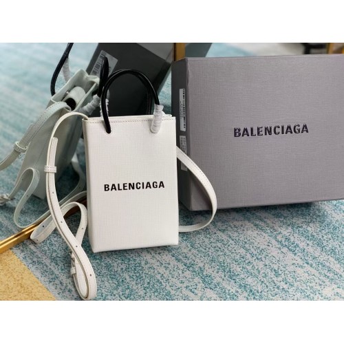 Balenciaga Original Mini Borsa Shopper in Pelle B152865 bianca&nera