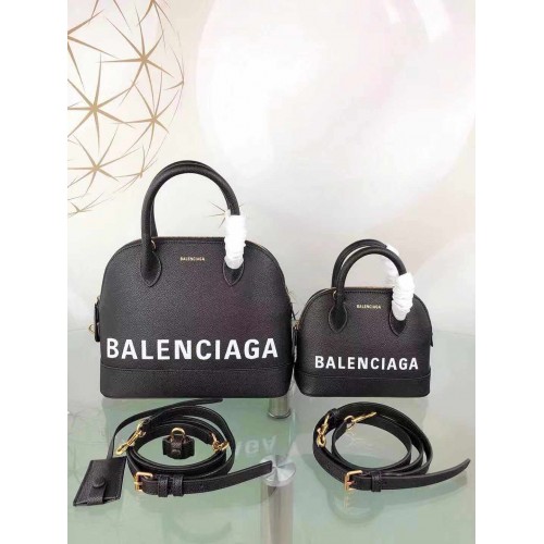 Balenciaga Shell Borsa in pelle originale B8924 nera