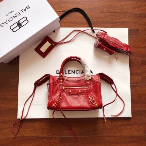 Balenciaga The City Borsa a mano Pelle di vitello 382567 rosso