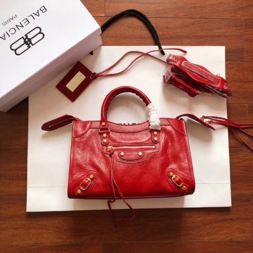 Balenciaga The City Borsa a mano Pelle di vitello 382568 rosso