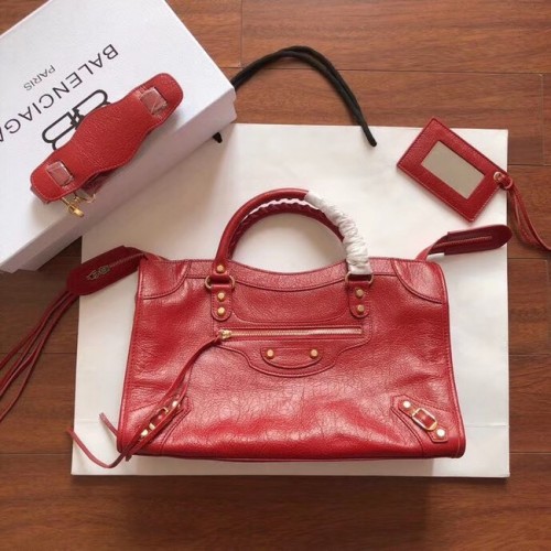 Balenciaga The City Borsa a mano Pelle di vitello 382569 rosso