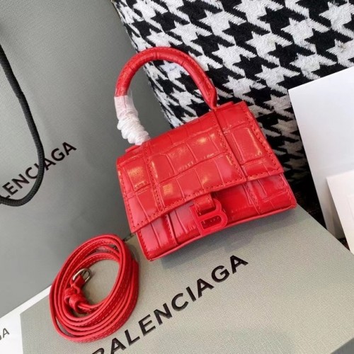 Balenciaga BORSA DA DONNA A CLESSIDRA MINI M8000 ROSSA