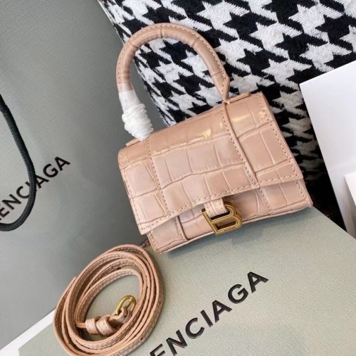 Balenciaga BORSA DA DONNA HOURGLASS MINI TOP HANDLE M8000 albicocca