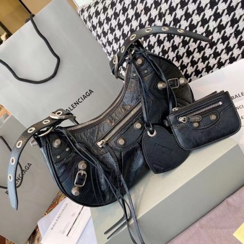 Balenciaga BORSA DA DONNA LE CAGOLE MEDIA A SPALLA NERA 27541