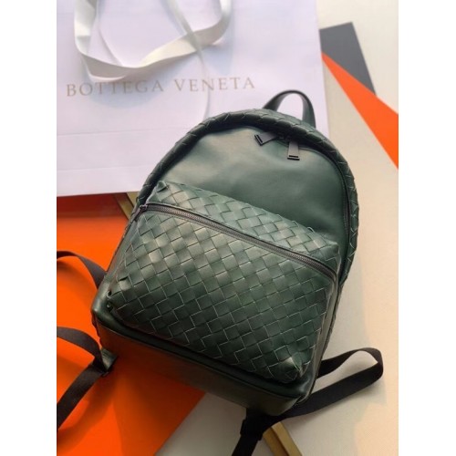 Bottega Veneta CLASSIC INTRECCIATO Intrecciato leather backpack 7786 RAINTREE