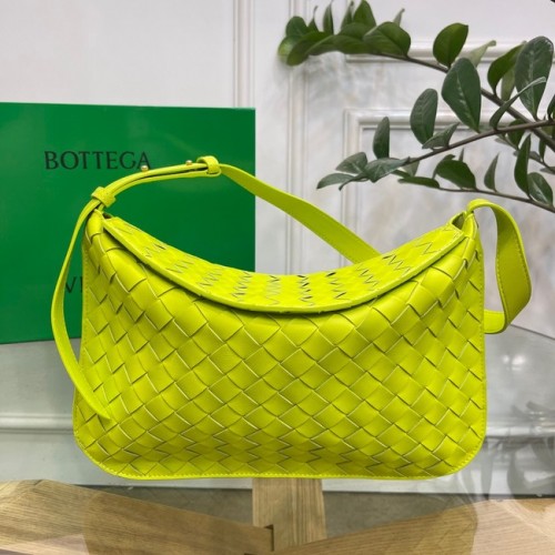 Bottega Veneta Borsa a tracolla Intreccio in pelle 690226 Verde glitterato