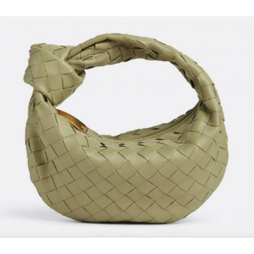 Borsa Bottega Veneta Mini in pelle intrecciata con manico superiore 651876 Travertino