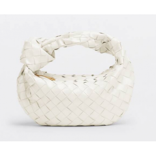 Borsa Bottega Veneta Mini in vernice intrecciata con manico superiore JODIE 651876V WHITE