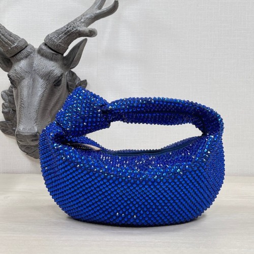 Bottega Veneta Mini con cristalli artificiali JODIE 651876V blu