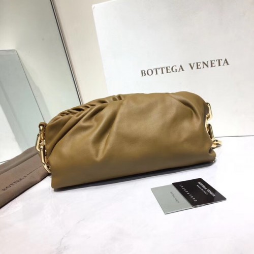 Bottega Veneta Borsa a tracolla morbida in nappa di agnello 620230 Kaki
