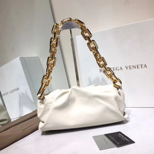 Bottega Veneta Borsa a tracolla morbida in nappa di agnello 620230 Bianco