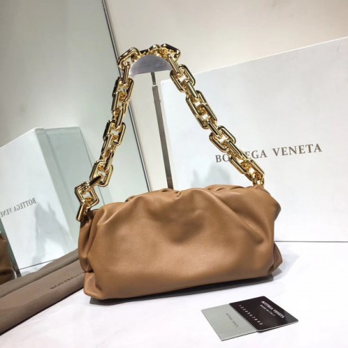 Bottega Veneta Borsa a tracolla morbida in nappa di agnello 620230 marrone